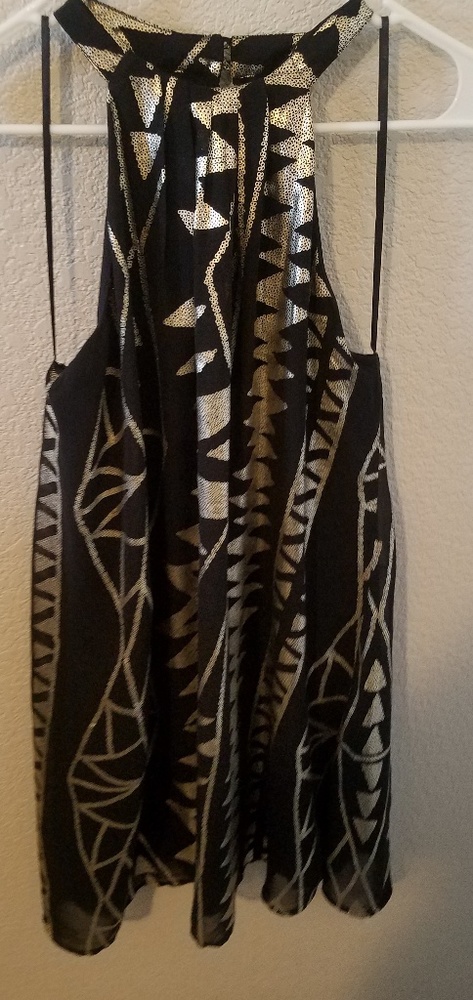 Black and gold dress